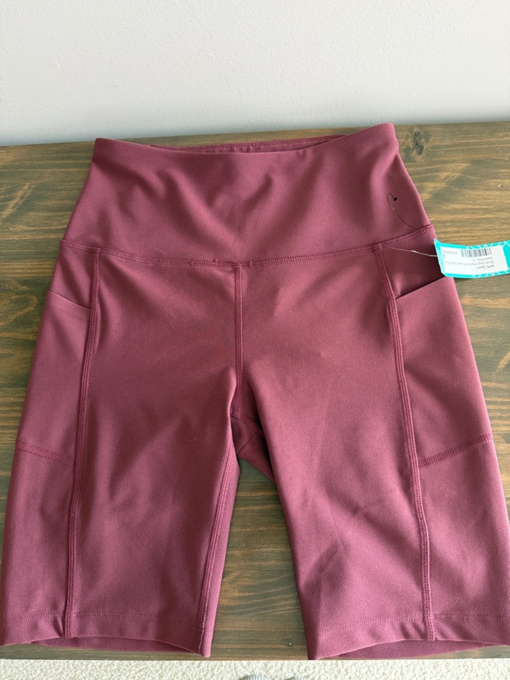 MPG Women's High-Waist Pocket Athletic Shorts - Mauve